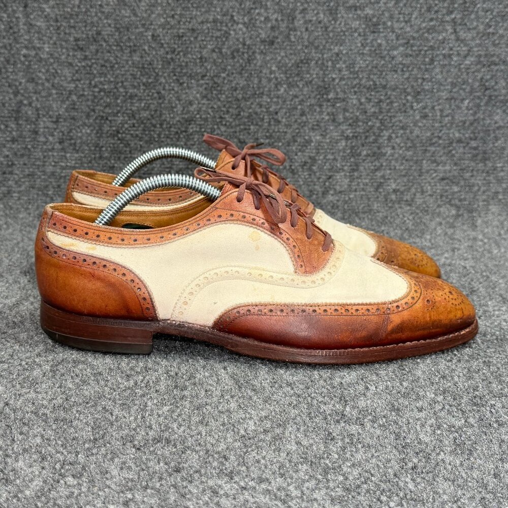 Florsheim Imperial Spectator Oxford Men's 9.5D Two Tone Brown‎ Leather Wingtip